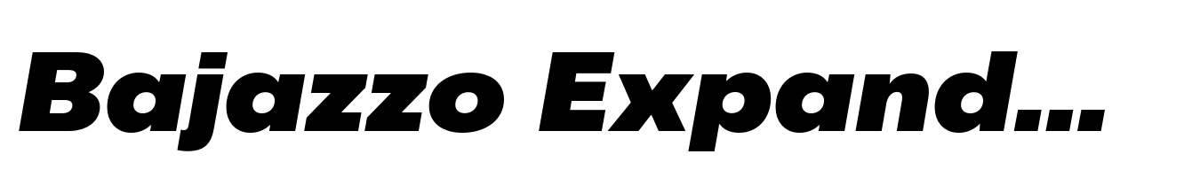 Bajazzo Expanded Extrabold Italic